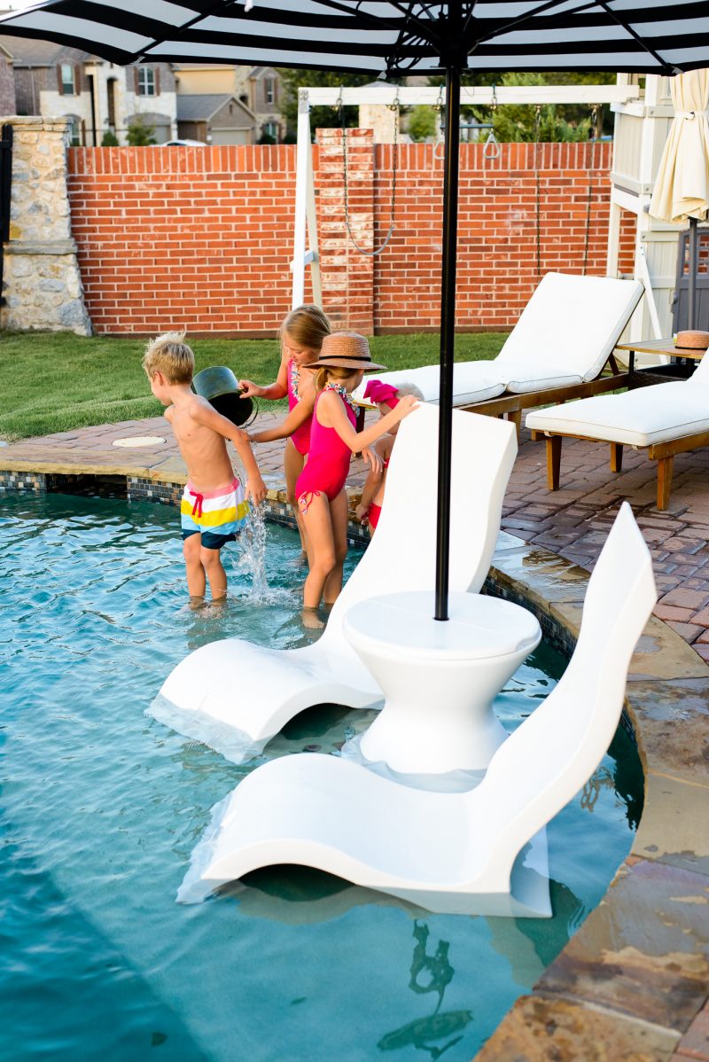 Pool Chairs — White Perfection! Hello Ivory Rose